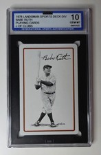 1978 Landsman Sports Deck Babe Ruth Playing Cards J Of Clubs ISA 10 GEM MT