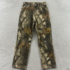 Wrangler Realtree Hardwoods Pants Boys 16 Camo Denim Hunting 27x27 Outdoors
