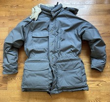 Vintage Eddie Bauer Goose Down Filled Parka Gray Coat Jacket - Men's Large M190