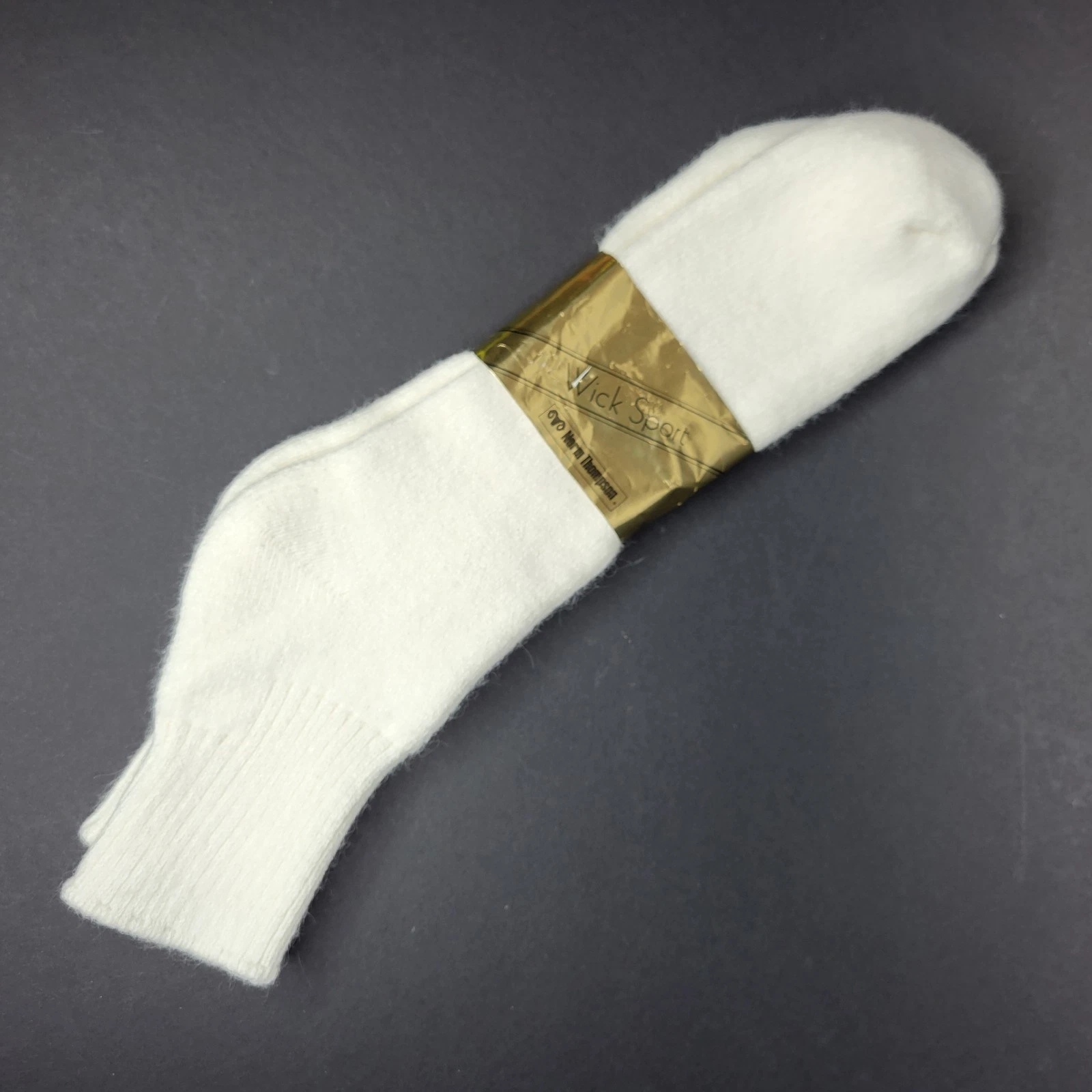 VTG Socks Men's Ankle Crew Wick Sport NORM THOMPSON Made USA~ Orlon~fits 13-16