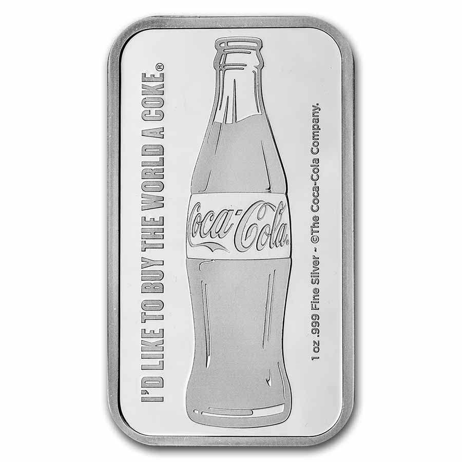 Coca-Cola® oz Silver Struck Bar (In Capsule)