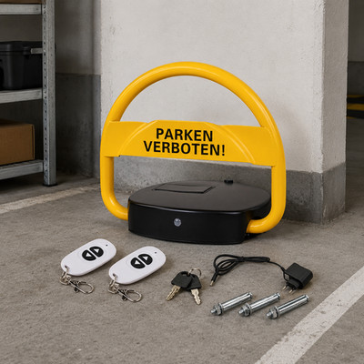 Parkplatzsperre Parksperre Akku Funk Fernbedienung Sperrbügel Solar