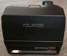 Polaroid Sun 660 Instant Camera Autofocus with Strap - Untested W/2 Rolls Film