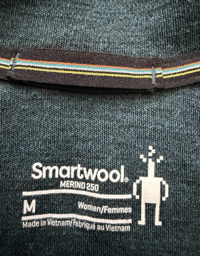 Smartwool Womens M Lightweight Merino 250 1/4 Zip Performance Sweater Shirt - Picture 8 of 11