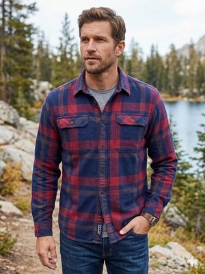 Patagonia Fjord Flannel Shirt Mens Medium M Organic Cotton Plaid