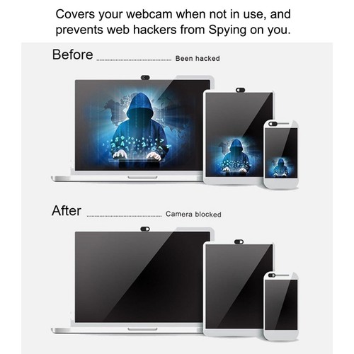 `Ultra Thin Plastic Webcam Camera Covers Protectors Anti Hacker Peeping Pro - Photo 8/9
