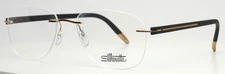 SILHOUETTE 5462 20 6051 Gold Black Unisex Teardrop Eyeglasses 54-17-140 B:41