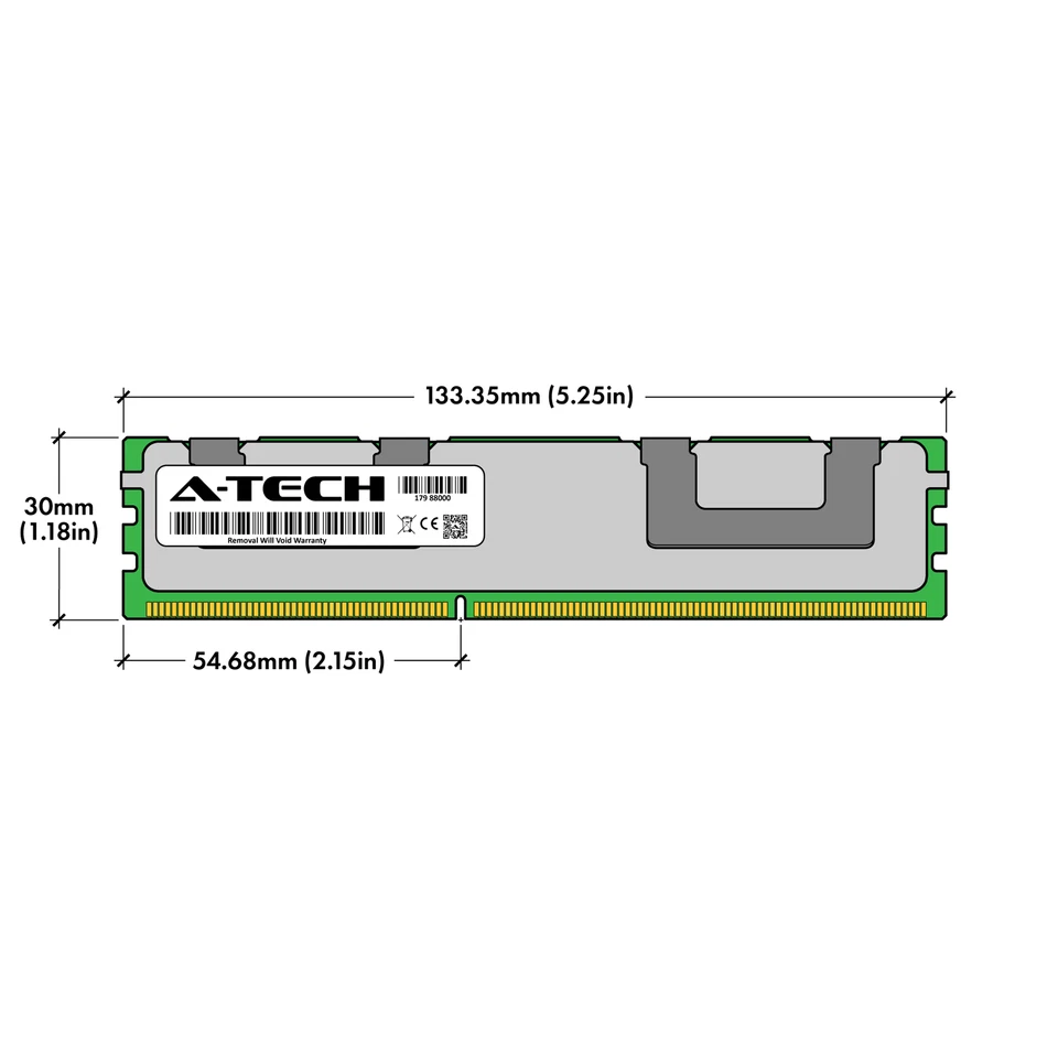 A-Tech 256GB 8 x 32GB 4Rx4 PC3L-10600R RDIMM DDR3-1333 ECC REG Server Memory RAM - Image 3 of 4
