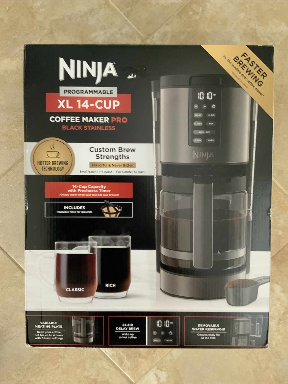 Ninja Programmable XL 14Cup Coffee Maker PRO, 14Cup Glass Carafe