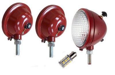 Headlight set & Rear Combo Work Lamp for IH Farmall Super M, Super MD, Super WD6
