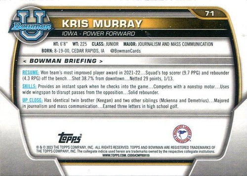 2022-23 Bowman University Chrome #1-100 (You Pick) 1st Prospects - Picture 145 of 203