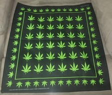 Weed Bandana Paisley Print Marijuana Leaf Cannabis