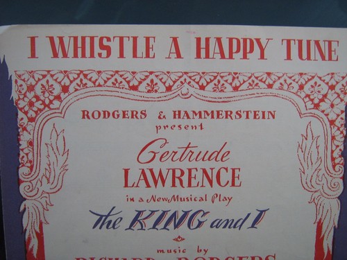 1951 I WHISTLE A HAPPY TUNE, THE KING AND I PARTITURAS RODGERS HAMMERSTEIN - Imagen 2 de 6