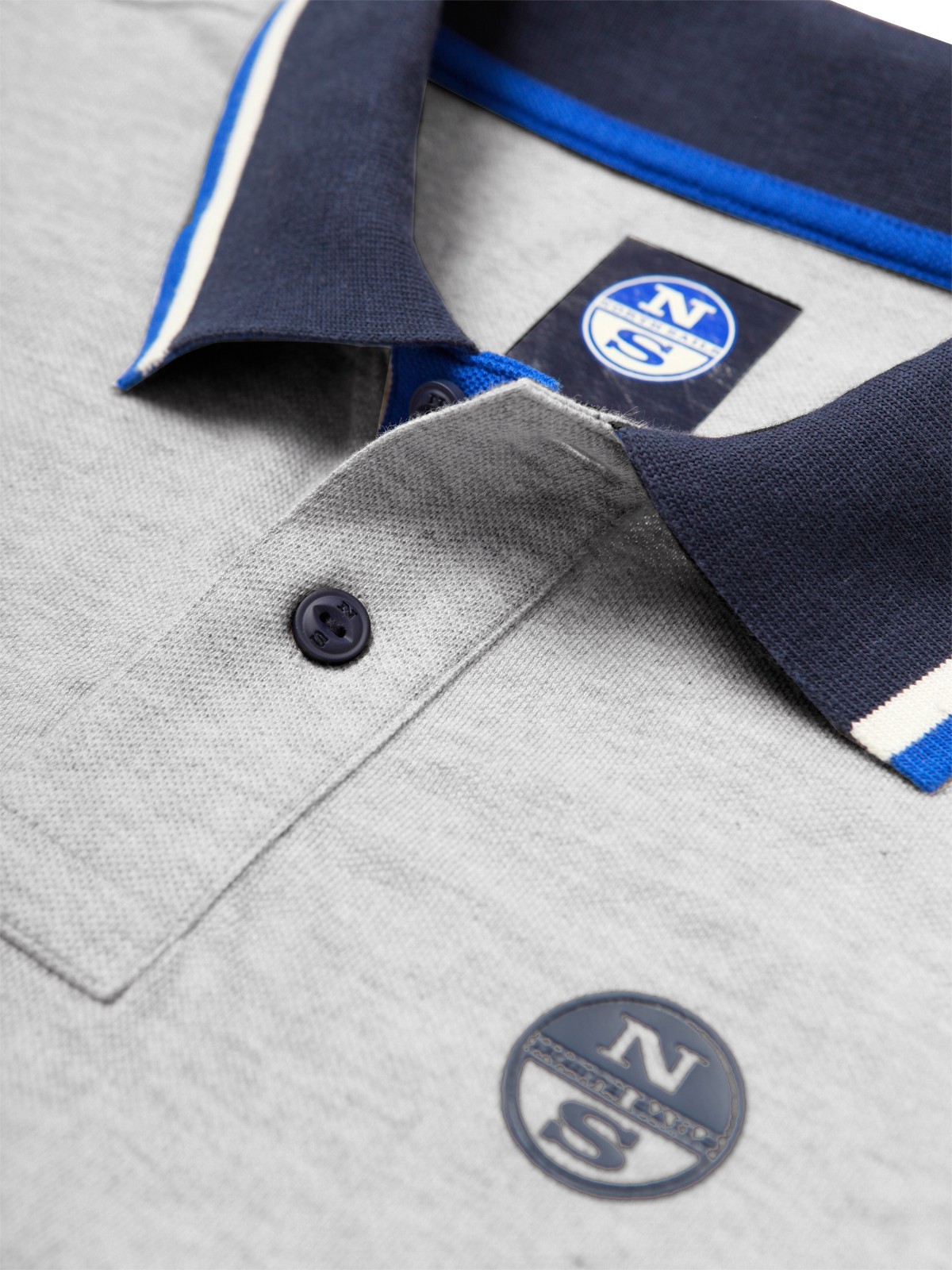 Maglia Polo da uomo grigia grigia grigia North Sails manica corta cotone bottoni casual moda c16041 Maglia Polo da uomo grigia grigia grigia North Sails manica corta cotone bottoni casual moda c16041