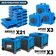 MOUNTO Water Damage Restoration Bundle -Air Mover Air Scrubber Dehumidifier Pack