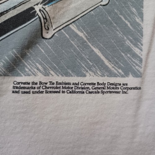Vintage Corvette T Shirt Mens XL White Glass From The Past Single Stitch 90s - Picture 11 of 18