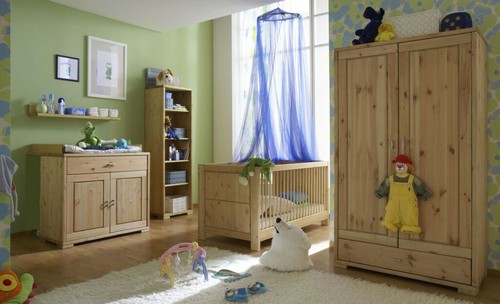 Massivholz Wickelkommode Kiefer massiv gelaugt geölt Wickeltisch Baby kommode - Bild 2 von 2