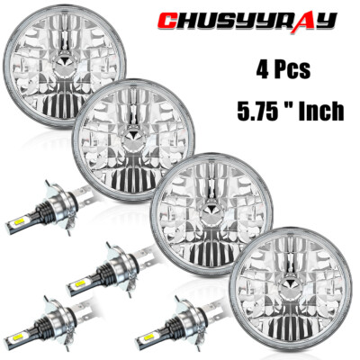 for Ford Galaxie 500 1962-1974 5.75'' 5-3/4inch Round LED Headlights Upgrade A+