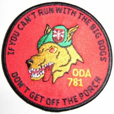 US Army ODA 781 Operational Detachment Alpha K9 Unit Uniform patch