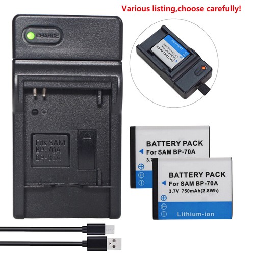 Battery or Charger for Samsung BP70A PL20 PL80 PL81 ST100 ST150F ST151F ST152F - Picture 2 of 45