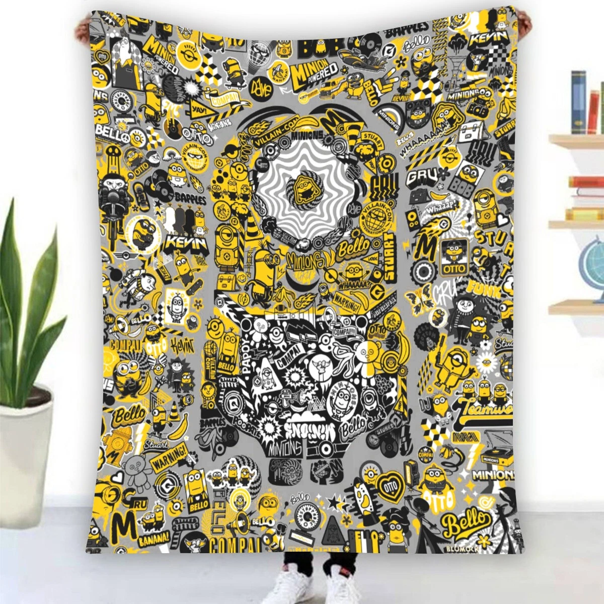 The Minion Doodle Art Fleece Blanket