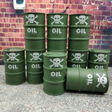 5Pcs Scale Oil Drum Chemical Barrels Accessories for 12&quot; Scene Action Figure 1/6