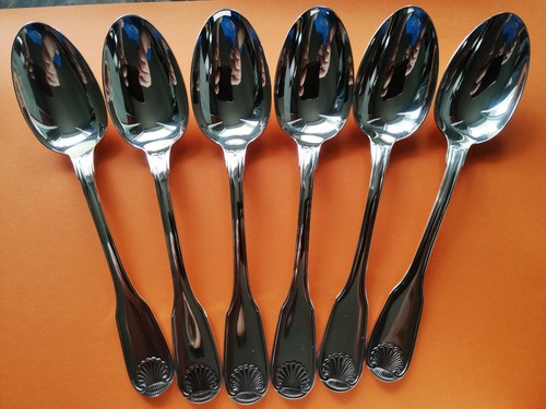 VENDOME Christofle Silver-plate entremets dessert salad spoons 6 6/8" / 17 cms - Picture 5 of 24