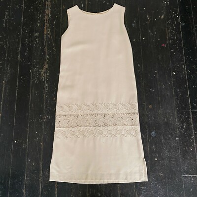 knee length dresses for ladies Linen Blend Midi Shirt Dress – Neutral Summer Dress