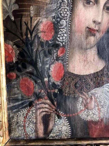 Framed Antique Spanish Colonial Painting Cuzco School - Bild 7 von 10