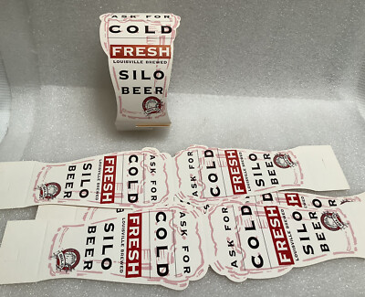 Silo Beer Louisville Brewed Fold Stand Up Table Tent Promo Advertising Lot of 4