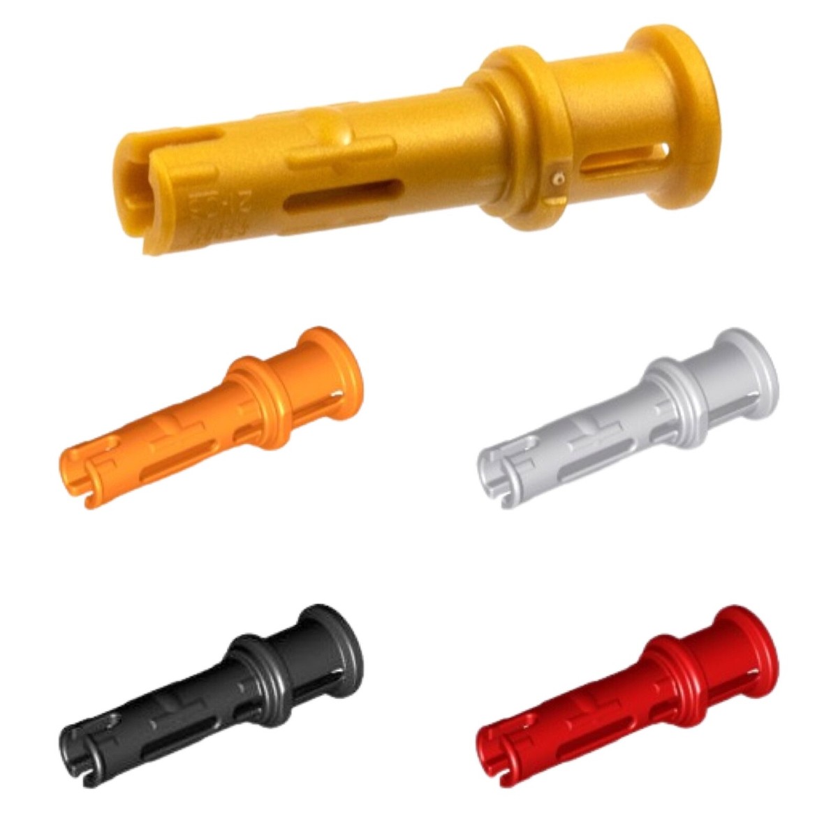 LEGO 10x Technic, Pin 3L with Friction Ridges and Stop Bush - Part