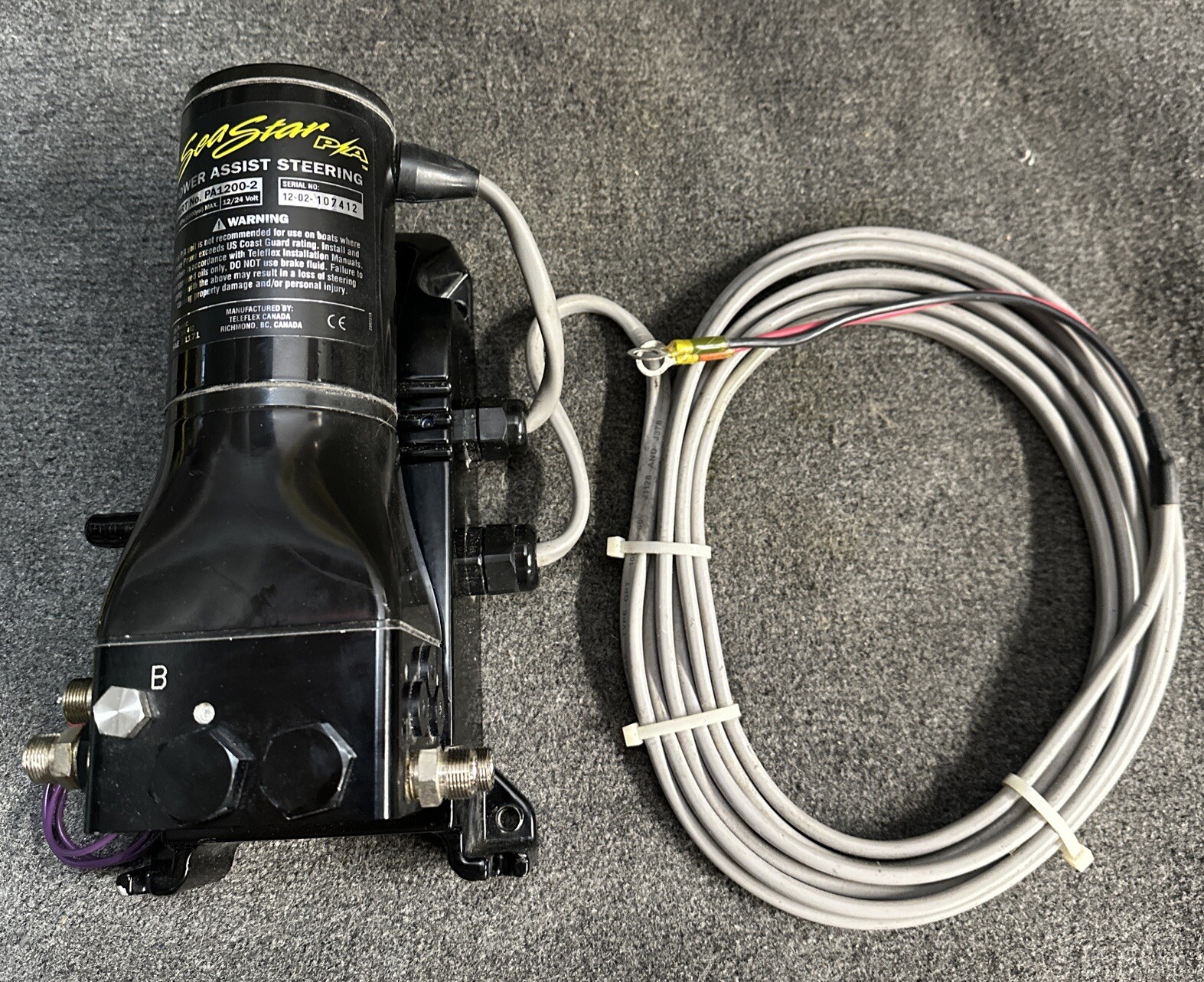 Seastar PA12002 Steering Power Assist 1000 psi Teleflex Boat 12/24V eBay