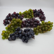 Lot Realistic Artificial Grapes Rubber Faux Food Prop Fake Realistic Green Red