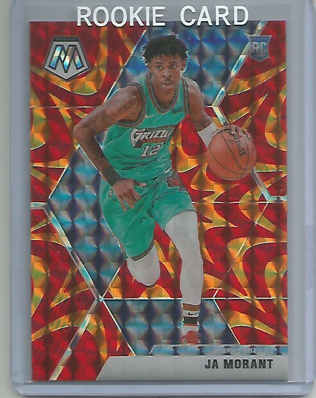 Ja Morant RC 2019-20 Panini Mosaic ORANGE REACTIVE Prizm ROOKIE Card #219 Nice!