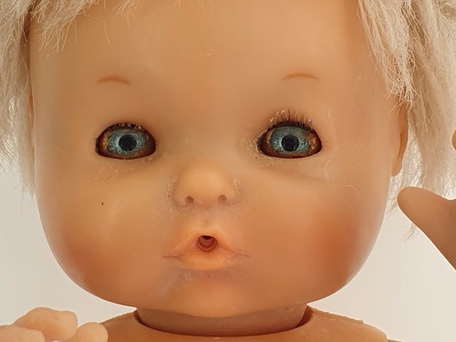 POUPÉE POUPON BAIGNEUR 40 CM BOUCHE OUVERTE JOUET ANCIEN MARQUE FAMOSA ESPAGNE - Foto 3 di 11