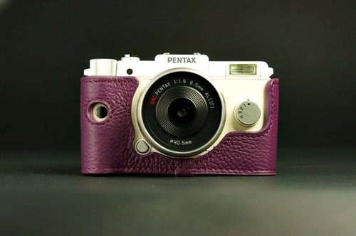 Pentax Q Genuine Leather Half Case Camera Retro Cover Insert Handmade - Picture 17 of 29