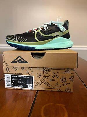 NEW W NIKE  REACT PEGASUS TRAIL 4 BLACK SHOES FOR WOMAN'S   DJ6159 004