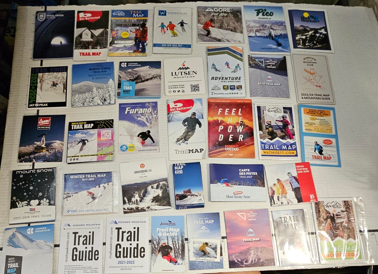 Ski Area Trail Maps Bonanza Lot (202+)W/ Bonuses. See Description For Details