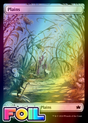 x1 Plains BLB Bloomburrow MTG 262 FOIL FULL ART BASIC LAND M