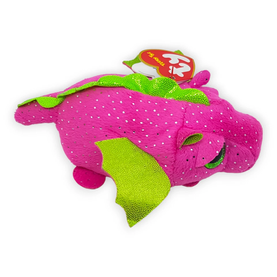 Ty Darby Pinker Drache Teeny Babies Plüsch Stofftier Granulatfüllung 13 cm 2018 - Bild 3 von 4