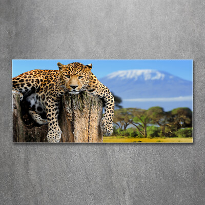 Acrylglas-Bild Wandbilder Druck 120x60 Deko Tiere Leopard Stamm