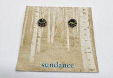 Sundance Catalogue Sterling Silver  Peridot Earrings NWOT On Card Nice 