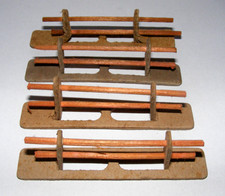 Zaun Holz Pappe Basis Konvolut für Bauernhof Weide Garten vintage DDR ?