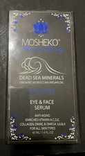 Mosheko Elevate Eye & Face Serum Dead Sea Minerals Anti-Aging NEW SEALED