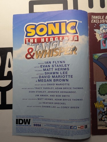 Sonic the Hedgehog: Tangle & Whisper #3 IDW Publishing September 2019 Rings!! - Picture 3 of 3