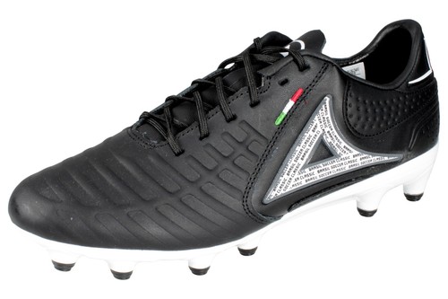 Pirma Men's Soccer Cleats Reinier Standard FG Black/White Genuine Leather - Picture 1 of 8