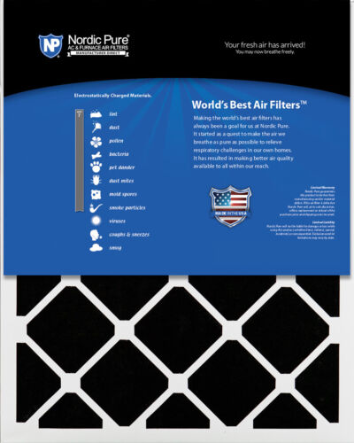 Nordic Pure 18x24x2 Pleated Air Filters MERV 7 Plus Carbon 3 Pack - Picture 2 of 6