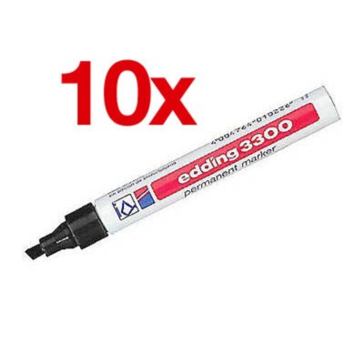 10 Stück EDDING Permanentmarker 3300 Keilspitze - versch. Farben - OVP
