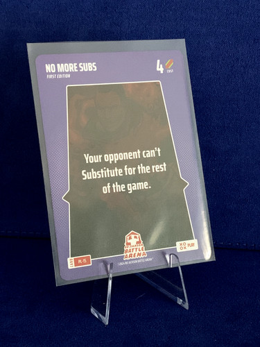 Bo Jackson Battle Arena Alpha Series Purple Play Cards PL-15 No More Subs