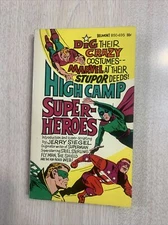 HIGH CAMP SUPER HEROES PAPERBACK NM 1966 CLEAN PAGES  JERRY SIEGEL  SILVER AGE
